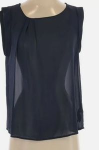 Forever 21 Navy Blue Medium Blouse Chiffon